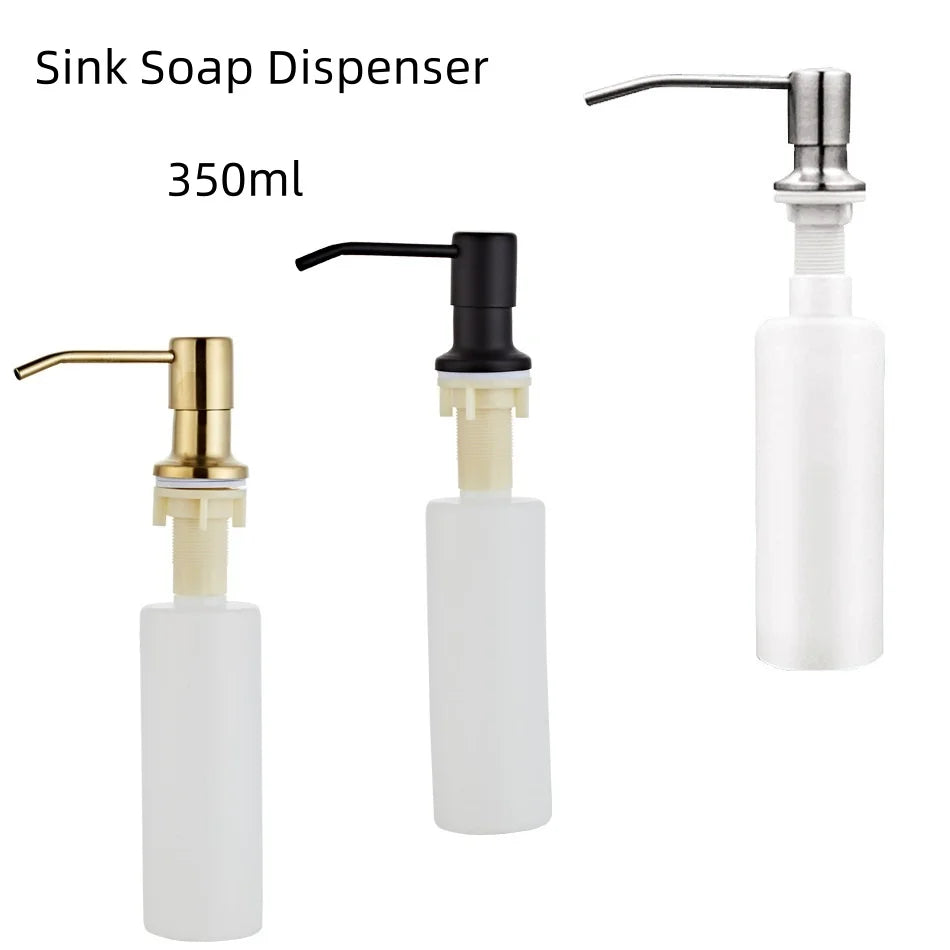 Dozownik mydła w płynie ze stali nierdzewnej — 350 ml · stalowy
