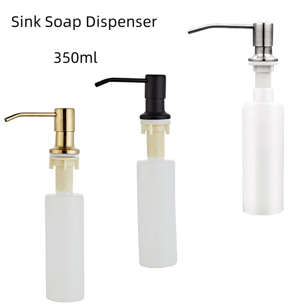 Dozownik mydła w płynie ze stali nierdzewnej — 350 ml · stalowy